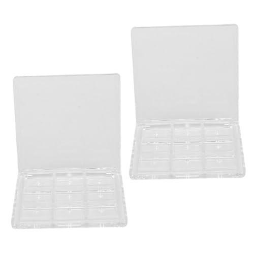 Vaguelly 3 Stück Transparente Eyeshadow Organizer Box mit Fächern Kompakte Leichte Kosmetik Aufbewahrungsbox für Reisen Make Up Sortierung Praktische Lidschatten Aufbewahrung von Vaguelly