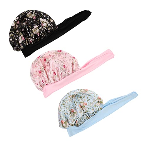 Vaguelly 3 Teilige Runde Haarkappe Eimerhut Sonnenhut Beanie Mütze Mit Haar Peeling Kappe Herren Weiße Kappe Kindermütze Trucker Mütze Hüte Bonnet Mütze Duschhauben Duschhut von Vaguelly