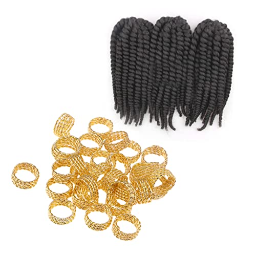 Vaguelly 30 Stück Dreadlocks Haarschmuck Metall Haarperlen Zopfschmuck Filigrane Ringe Gold Hochwertige Dreadlocks Zubehör für und Mädchen Rostfrei und Langlebig von Vaguelly