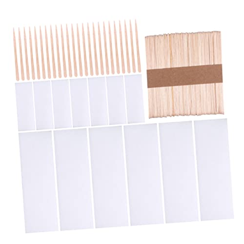 Vaguelly 300 Stück Wachsstäbchen mit Arten Holz wachssticks und Arten Enthaarungswachs Papier für Gesicht Beine Achseln Vielseitig Einsetzbar Praktisch für Salon und Heimgebrauch von Vaguelly