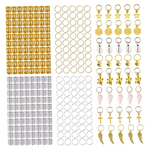 Vaguelly 305stücke Dreadlock Haar Schmuck Haarring Deko Dreadlock Charm Manschette Dekorative Haarperlen 305 Stück Für Metallperlen Selbstgemacht Zubehör Für Haarschmuck Für Partys von Vaguelly