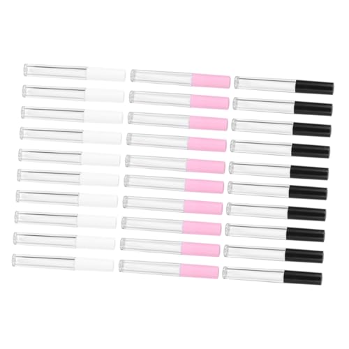 Vaguelly 30stücke Lip Gloss Tube Leere Lippenfarbe Flasche Für Reisen Und Tägliche Anwendung Transparentes Design Mit Verschiedenen Deckelfarben Für Individuelle Lippenpflege von Vaguelly