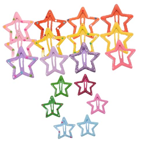 Vaguelly 35stücke Metall Stern Haarspangen Für Mädchen Kleine Druckknopf Haarspangen Als Haar-accessoires Für Kleinkinder Und Party von Vaguelly
