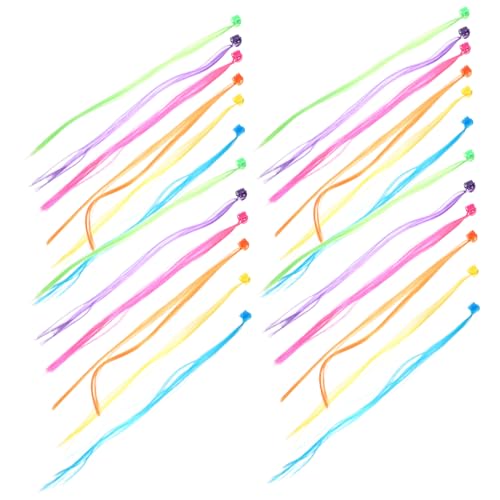 Vaguelly 36-teilige Haarverlängerungen Für Kinder Für Mädchen: Clip-in-haarverlängerungen – Bunte Accessoires Für Halloween, Cosplay Und Party-verkleidungen Vaguelly 36-teilige Haarverlängerungen Für Kinder Für Mädchen: Clip-in-haarverlängerungen – Bunte Accessoires Für Halloween, Cosplay Und Party-verkleidungen von Vaguelly