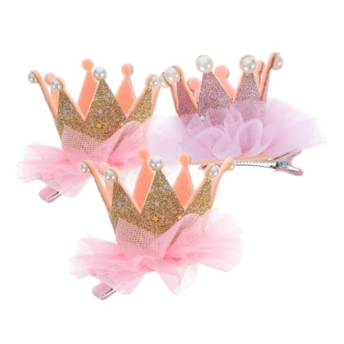 Vaguelly 3stücke Mädchen Haarnadel Elastische Blumenkrone Kopfbedeckung Haarschmuck Zufällige Farbe von Vaguelly