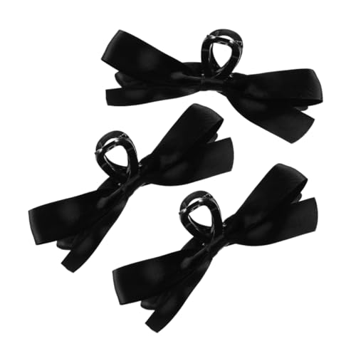 Vaguelly 3Stücke Große Haarklammern Mit Dekorativem Schleifen Design Krallenclips Für Damen Für Festliche Anlässe Und Satinierter Oberfläche von Vaguelly