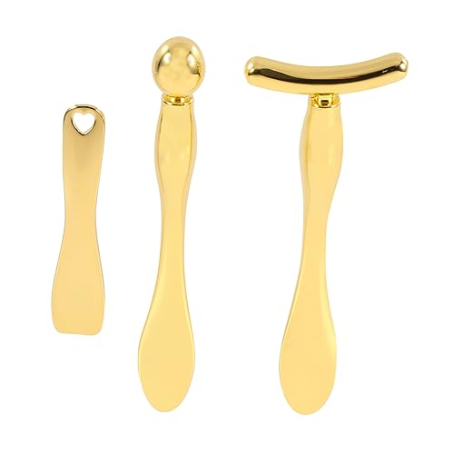 Vaguelly 3stücke Teiliges Augencreme Werkzeug Gesichtsmassage Löffel Für Hautpflege Augenringe Und Fördert Die Durchblutung Herz Förmigen Löffel von Vaguelly