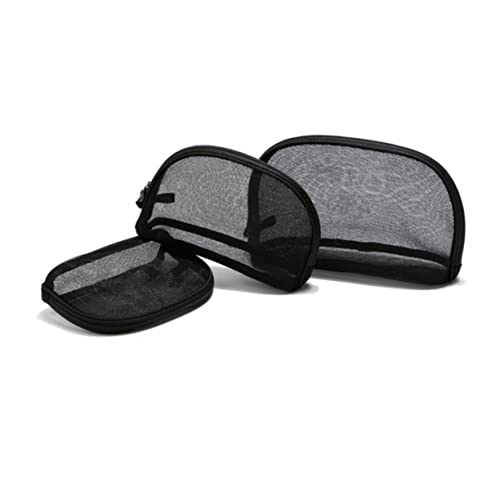 Vaguelly 3 Stück Kosmetiktasche in Schwarz Netz Make up Tasche Tragbar Und Für Reisen Und Unterwegs Organizer Für Make up Und Kosmetik Leicht Und Langlebig von Vaguelly
