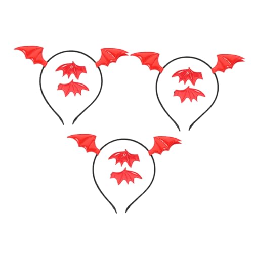 Vaguelly 3satz Fledermaus-haarband Gruseliges Stirnband Für Frauen Mädchen Halloween Kostüm Haarschmuck Mit Haarspangen Tierhaarbänder Cosplay-kopfschmuck von Vaguelly