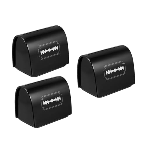 Vaguelly 3stücke Eisenbehälter Für Rasiereretui Tragbarer Aufbewahrungsbehälter Eisenbox Barbershop-aufbewahrungsbox Praktische Lagerung Für Klingen von Vaguelly