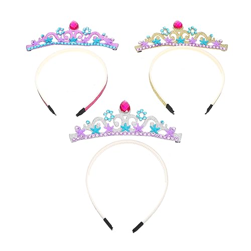 Vaguelly 3stücke Kleines Mädchen Krone Stirnband Meer Themen Krone Haarband Kopfschmuck Requisite Dekor von Vaguelly