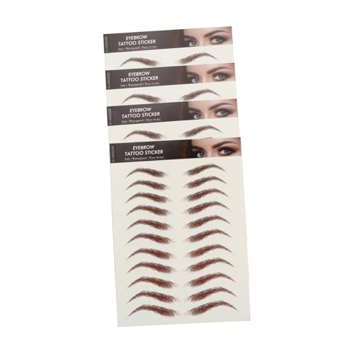 Vaguelly 4 Blätter Wasserfeste Augenbrauenaufkleber Imitation Augenbrauen Brauenform Aufkleber Gefälschte Augenbrauen Gefälschte Brauen Make Up Brauenaufkleber Augenbrauentransfers von Vaguelly