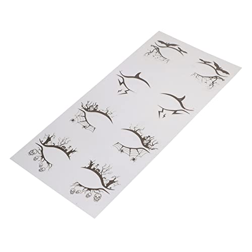 Vaguelly 4 Paare Halloween Augen Make Up Aufkleber Leuchtende Augenlinien Tattoos für Kostümparty Material Elegant und Schmerzlos Abziehbar für Cosplay und Karneval von Vaguelly