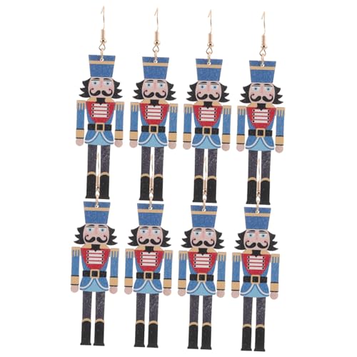 Vaguelly 4paare Holz Weihnachtsohrringe Festliches Design Ohrringe Für Frauen Festliche Motive Ohrringe Ohrring Weihnachtsschmuck Mit Weihnachtsmotiven Weihnachts Ohrhänger von Vaguelly