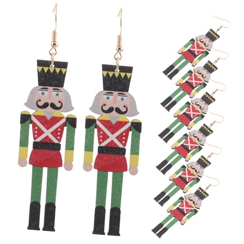 Vaguelly 4paare Ohrhänger Aus Holz Für Frauen Und Mädchen Weihnachtsschmuck Festlicher Ohrhaken Für Feiertage Niedliche Ohrringe Als Geschenkidee von Vaguelly