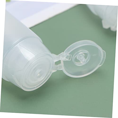 Vaguelly 4 STÜCKE Teiliges Reise Nachfüllbare Kosmetikflaschen aus Weißem Kunststoff Leichte Quetschflaschen mit Auslaufsicherem Verschluss für Shampoo Duschgel Lotion Handcreme und von Vaguelly