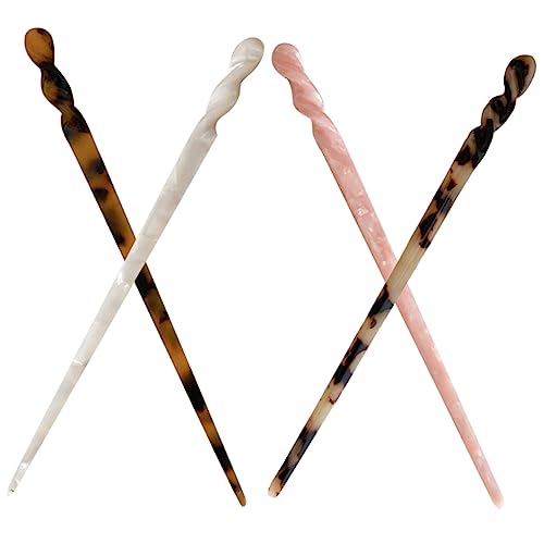 Vaguelly 4stücke Dekorative Chinesische Haarstäbchen Frauen Haar-accessoires Haargabeln Vintage Stil Haarstäbe Für Dutts von Vaguelly