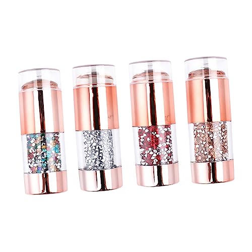Vaguelly 4 Stück Bunte Strass Nagel Stamper Stift Maniküre Kit Für Nail Art Doppelkopf Silikon Stempel Einfach Zu Reinigen Für Selbstgemacht Nageldesigns Für Nagel Salons Und Zuhause von Vaguelly