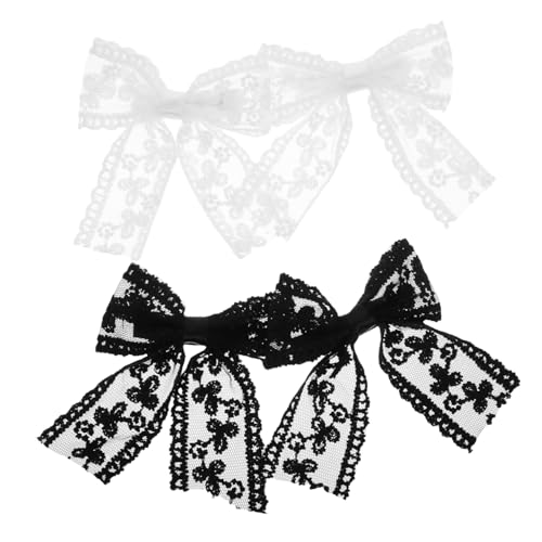 Vaguelly 4 Stück Haarklammern mit Spitzen schleifen Schwarze und Weiße Haarspangen für Damen Langlebige Vielseitige Haarschmuck accessoires für Stilvolle Frisuren und Besondere Anlässe Vaguelly 4 Stück Haarklammern mit Spitzen schleifen Schwarze und Weiße Haarspangen für Damen Langlebige Vielseitige Haarschmuck accessoires für Stilvolle Frisuren und Besondere Anlässe von Vaguelly