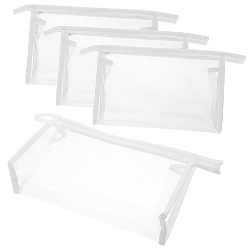 Vaguelly 4 Stück Kosmetik Organizer Kulturbeutel Reise Make up Tasche 20x11,5x5cm PVC Wasserfest Für Damen Und Herren von Vaguelly