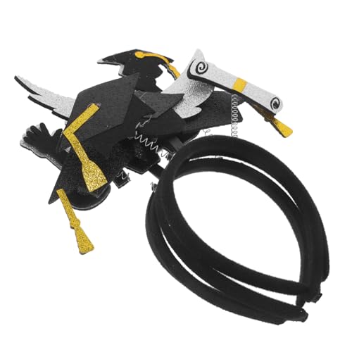 Vaguelly 4 Stück Teiliges Glitzer Stirnband mit Abschlussmütze Langlebiges Party Haarreif Accessoire für Abschlussfeier Komfortabel und Formstabil für Festliche Fotorequisiten von Vaguelly