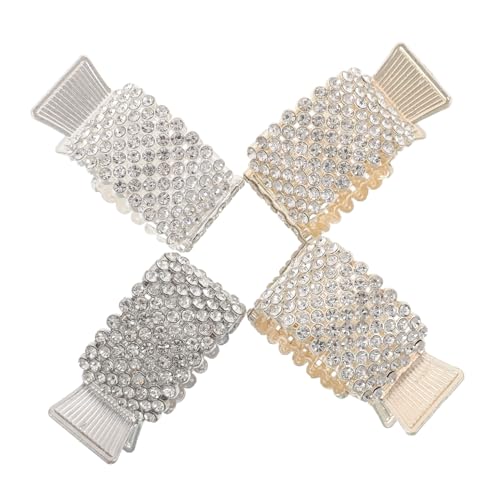 Vaguelly 4 Stück Teiliges Metal Ponytail Clips mit Funkelnden Strasssteinen Hochsteckfrisuren Halter für Damen Dekorative Haaraccessoires für Partys und Alltag Langlebig und Elegant von Vaguelly