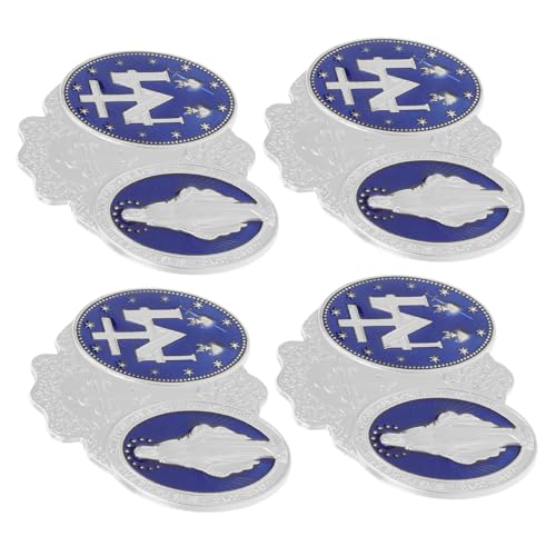 Vaguelly 4 Stück Teiliges Retro Emaille Abzeichen Faltbare Tischdekoration aus Zinklegierung mit Langlebiger Emaille-beschichtung Vintage Schreibtischfigurines für Büro und Wohnraum von Vaguelly