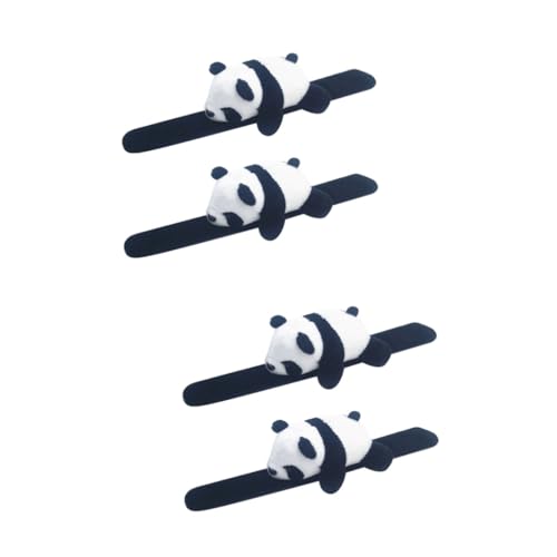 Vaguelly 4 Stück Kinder Armband Partei Handgelenk Slap- -spielzeug Schönes Armband Trageschlaufe Gastgeschenke Schlagarmbänder Für Kinder Tierschnapparmbänder Für Kinder Panda von Vaguelly