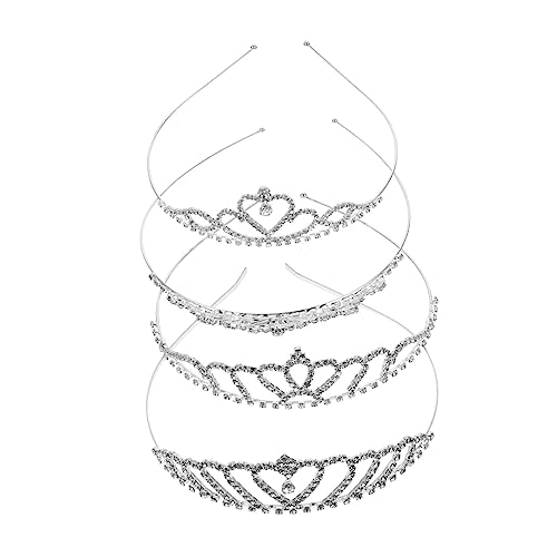 Vaguelly 4stücke Mädchen Geburtstagskrone Mit Strass- Glitzerndes Stirnband Für Mädchen Für Hochzeiten Abschlussfeiern Und Geburtstagsfeiern Komfortabel Zu Tragen von Vaguelly