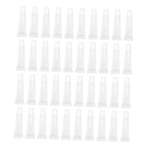 Vaguelly 40 Stück Lippenbalsam Tuben Transparente Nachfüllbare Lip Balm Tubes Weiche Langlebige Auslaufsichere Kosmetikbehälter zum Selbermachen für Frauen und Mädchen von Vaguelly