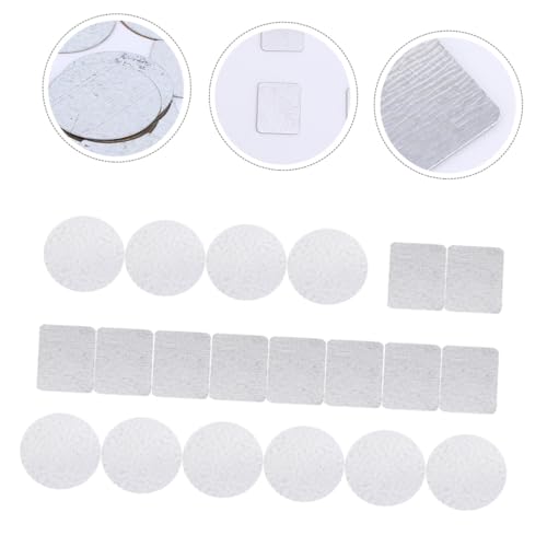 Vaguelly 40 Stück Teiliges DIY Metall aufkleber Set für Kosmetik Nachfüllpaletten Selbstklebende Runde und Quadratische Magnetische Sticker Haftstark für Lidschatten Lippenstift und von Vaguelly
