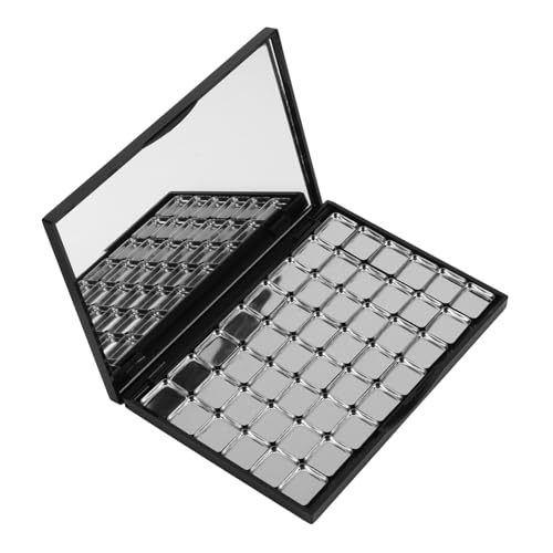 Vaguelly 48 Stück Leere Magnetische Make Up Palette mit Integriertem Spiegel Nachfüllbare Kosmetikbox mit Magnetischen Metallpfännchen Organizer für Lidschatten und Lippenstift von Vaguelly
