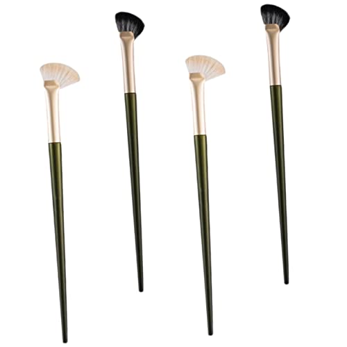 Vaguelly 4Stücke Abgewinkelte Nasenkontur Pinsel für Präzises Highlighting und Lidschatten Blending Professionelles Make Up für Flüssige und Pudrige von Vaguelly