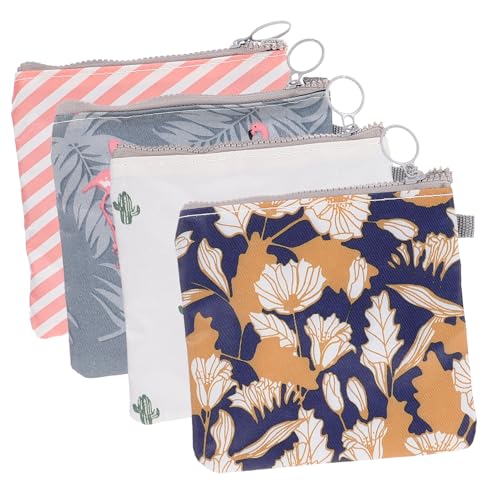 Vaguelly 4Stücke Damenbinde Beutel Mit Reißverschluss Menstruationstasche Pflegepad Halter Organizer Für Damenbinden Und Slipeinlagen Tragbar Für Unterwegs Gemischte von Vaguelly