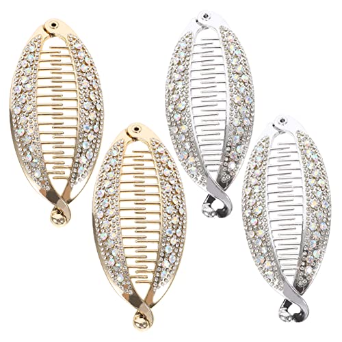 Vaguelly Modisches Bananen-haarspangen-set – Fischschwanz-haarspangen Starke Pferdeschwanz-clips Für Frauen (Silber) von Vaguelly