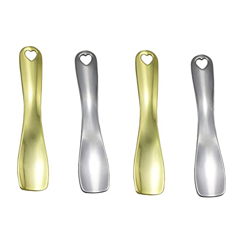 Vaguelly 4 Stücke Augencreme Löffel Legierung Make Up Schaufel für Gesichtscreme und Wiederverwendbar und Leicht zu Reinigen Beauty Werkzeug für Frauen von Vaguelly