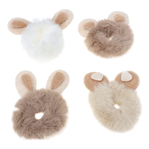Vaguelly 4Stücke Kaninchenohr Haarschmuck Teiliges Haarband für Mädchen Dehnbar und Langlebig Accessoire für Jede Gelegenheit Modisches Armband von Vaguelly