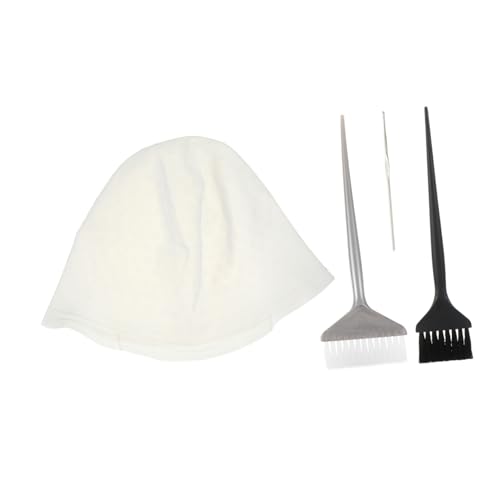 Vaguelly 4stücke Haarfärbeset Mit Silikon-tools Wiederverwendbar Für Diy-färbung Oder Salon-anwendung Inklusive Pinsel Und Häkelnadel Für Strähnchenfärbung von Vaguelly