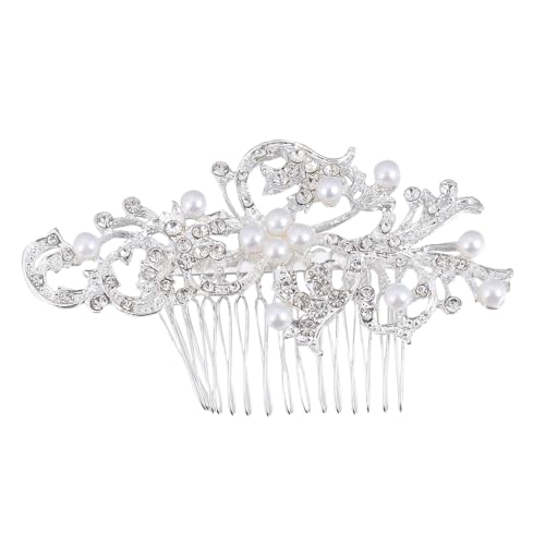 Vaguelly 4stücke Haarkamm Mit Perlen Und Strass Für Braut Hochzeitsschmuck Kopfschmuck Für Bankett in Verschiedenen Mustern Feiner Hochzeitskopfschmuck von Vaguelly