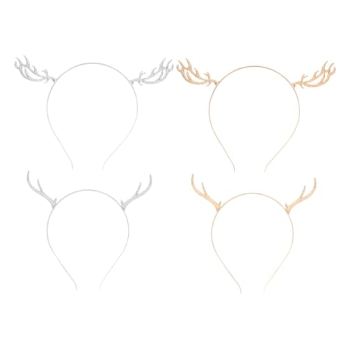 Vaguelly 4stücke Geweih Design Haar Hoops Kreative Party Kopfschmuck Mädchen Haar Dekore Weihnachten Fasching Accessoires Aus Legierungsmaterial von Vaguelly