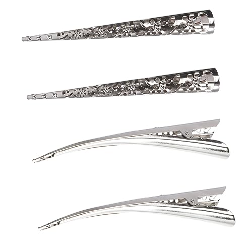 Vaguelly 4stücke Hohle Haarspangen Damen Haarnadel Zähne Haarschmuck Aus Robustem Metall Design Silber Passend Für Frauen Und Mädchen Als Stirnband Oder Hut-schmuck Tragbar von Vaguelly