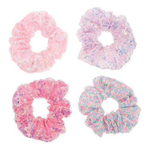 Vaguelly 4stücke Luminous Led Haargummis Leuchtende Haarbänder Für Partys Elastische Haargummis Aus Netz Haaraccessoires Für Mädchen Und von Vaguelly