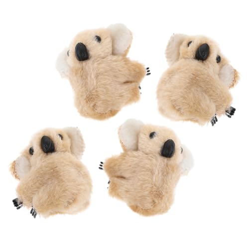 Vaguelly 4stücke Plüsch Koala Haarspangen Stofftier Clips Haarklammern Für Frauen Unregelmäßige Clips Cartoon Haarnadel Kopfschmuck von Vaguelly