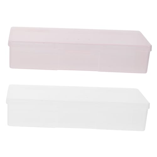 Vaguelly 4stücke Teiliges Nagelkunst Werkzeug-organizer Mit Deckel Kompakte Und Tragbare Aufbewahrungsbox Für Maniküre-tools Und Kleine Gegenstände Enthalten Weiße Und Rosafarbene von Vaguelly