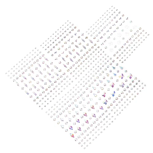 Vaguelly 5blätter Gesichtsaufkleber Mit Kristallen Funkelnde Gesichtsdekoration Für Festivals Hochzeiten Und Partys Eye Crystal Sticker Für Auffällige Make-up Looks von Vaguelly