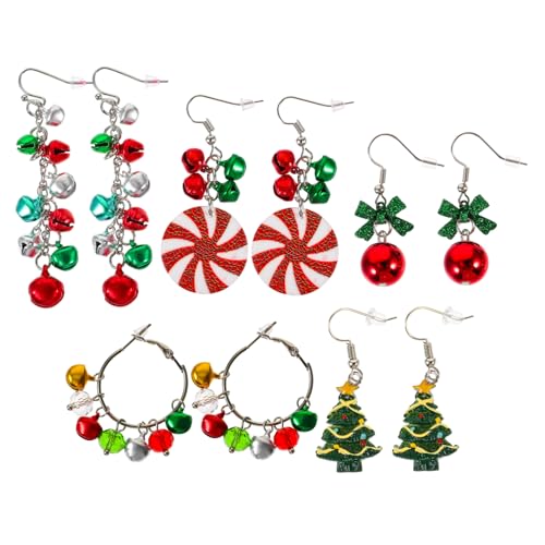 Vaguelly 5 Paare Niedliche Weihnachts Ohrringe Weihnachtsbaum Ohrhängern für Frauen Festliche Schmuckstücke für Weihnachtsfeiern und Besondere Anlässe Vaguelly 5 Paare Niedliche Weihnachts Ohrringe Weihnachtsbaum Ohrhängern für Frauen Festliche Schmuckstücke für Weihnachtsfeiern und Besondere Anlässe von Vaguelly