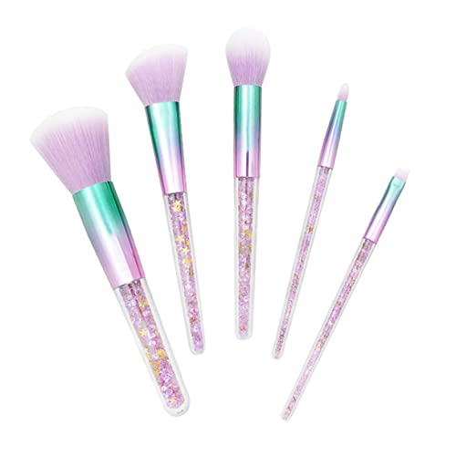 Vaguelly 5 Stück Make Up Pinselset für Damen Professionelle Kosmetikpinsel mit Weichen Borsten für Flüssige Foundation Puder und Lidschatten für Täglichen Gebrauch und Make Up Anfänger von Vaguelly