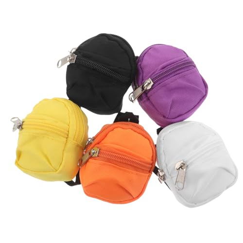 Vaguelly 5 Stück Mini-Rucksack Geldbörse Mit Münzfach Geldbörse Für Jungen Portemonnaie Mit Schlüsselanhänger Keychain -kartenhalter Mini-spielzeugrucksack Oxford-Stoff von Vaguelly