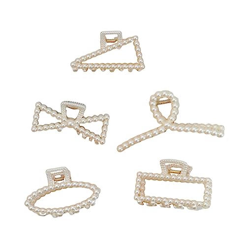 Vaguelly 5stücke Perlen-haarklammern Stilvolle Haarklammern Für Und Mädchen Vielseitige Haaraccessoires Für Frisur Gemischter Stil von Vaguelly