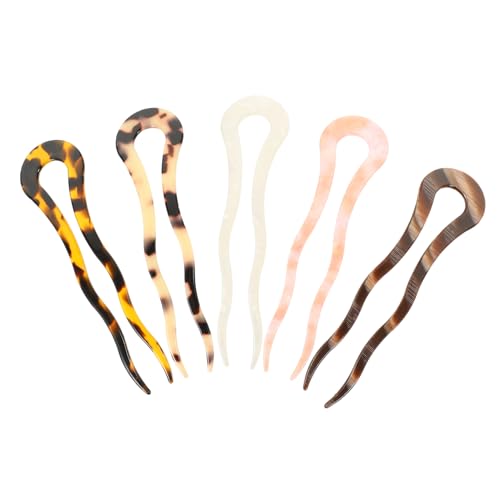 Vaguelly 5stücke U-förmige Haarnadeln Aus Acetat Retro-haarspangen Für Hochsteckfrisuren Für Und Mädchen Vielseitiges Haarschmuck-accessoire Für Jede Gelegenheit von Vaguelly